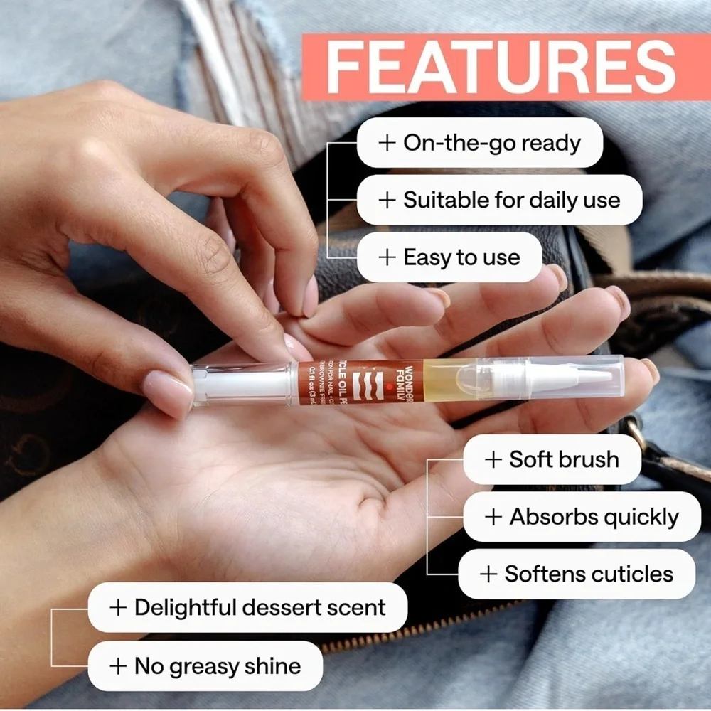 BROWNIE Scented Cuticle Nail Oil Pen, Clean Beauty, Travel, 0.4 fl oz
